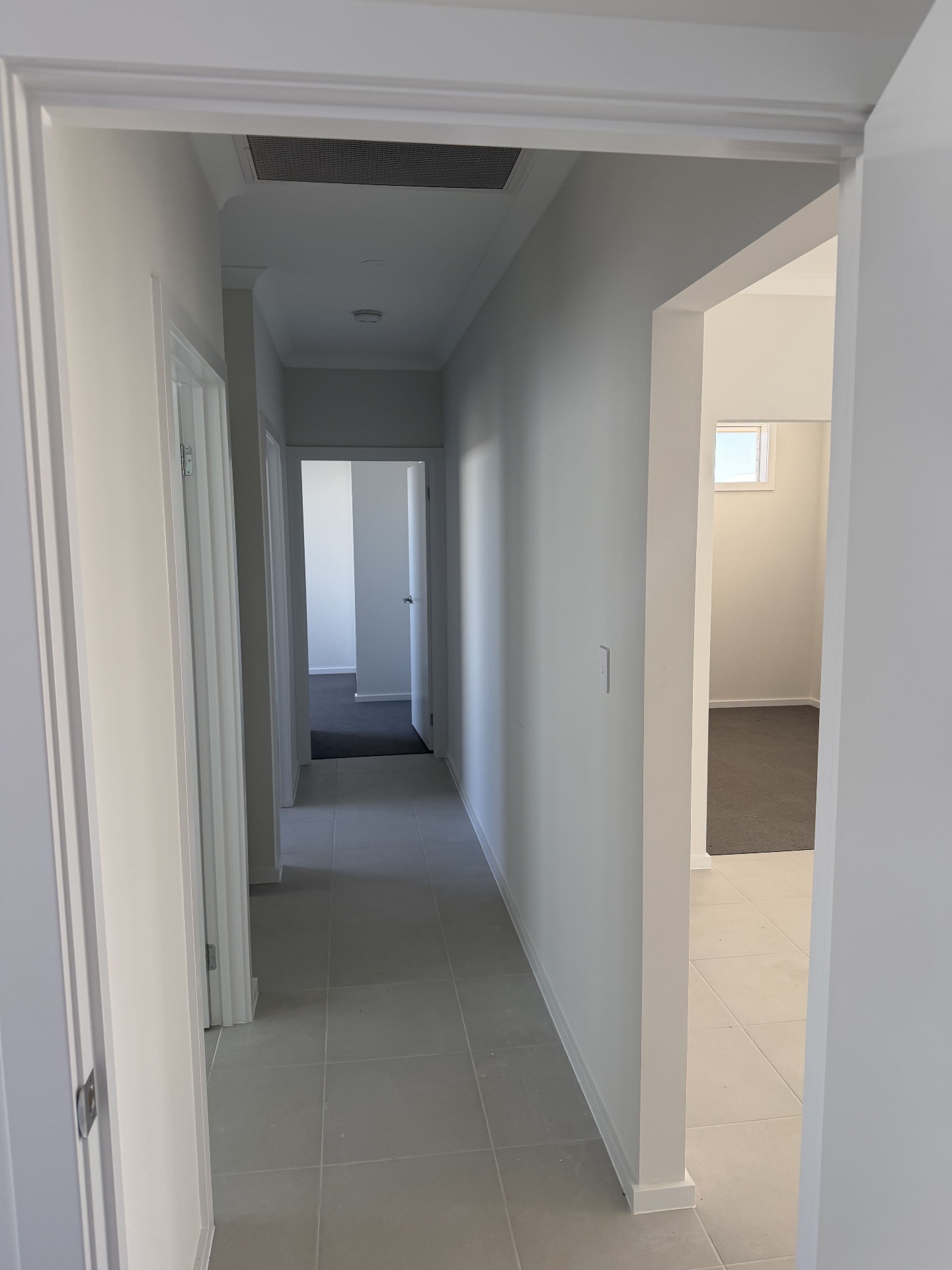 Crisp interior hallway with professional trim work by Sana Painting Adelaide